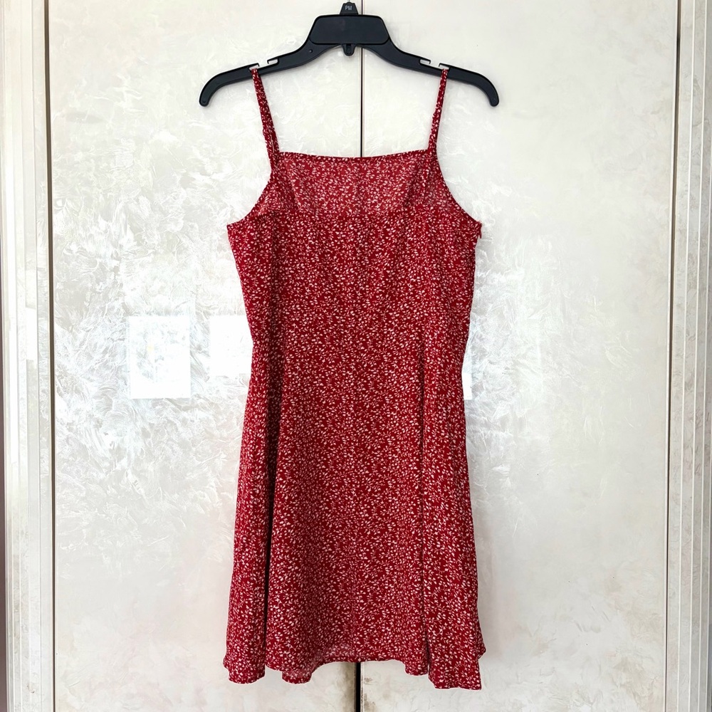 Floral Red Mini Dress - Picture 2 of 6